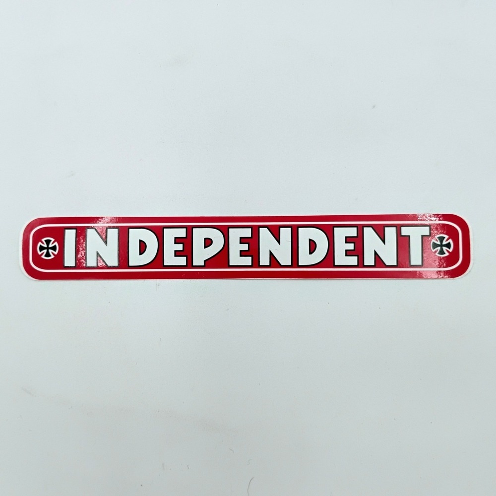 Independent Skateboard Sticker Decal 8" OG Bar Logo Red Black White Vintage 1990